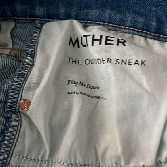 NWT, Mother,  Outsider Sneak Jeans Nice - Picture 9 of 13